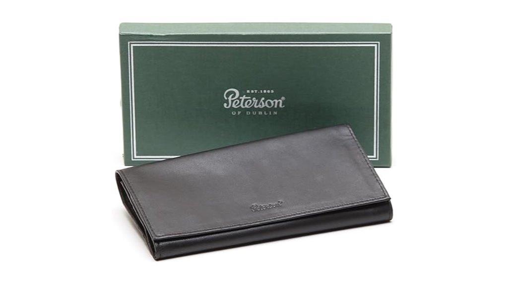 black leather pipe pouch