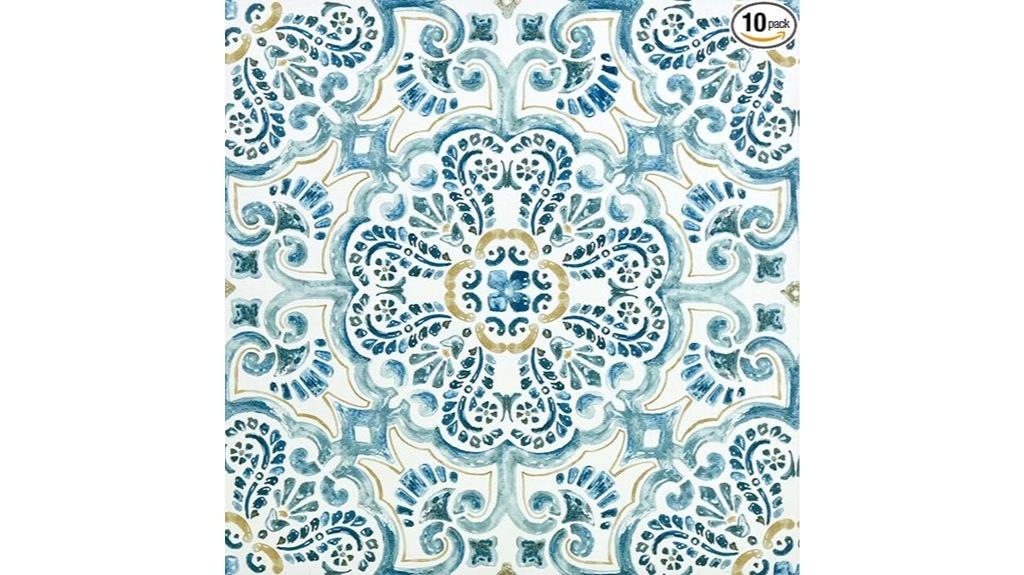 blue peel and stick tiles