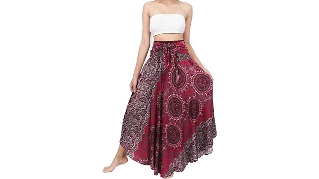 bohemian long skirt