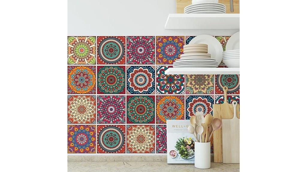 bohemian mandala tile stickers