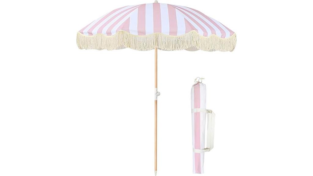 boho 6ft wind resistant umbrella