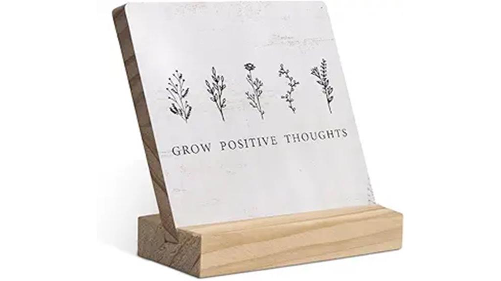 boho botanical wood plaque