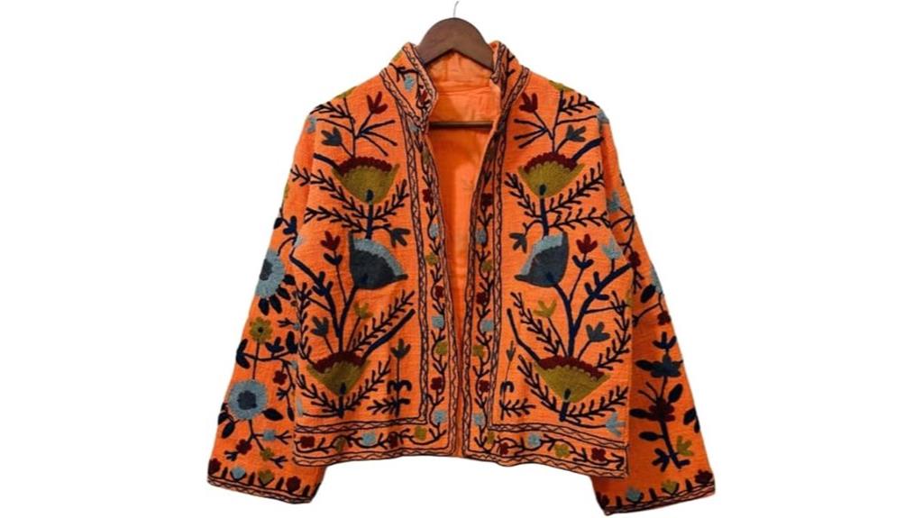 boho chic embroidered jacket