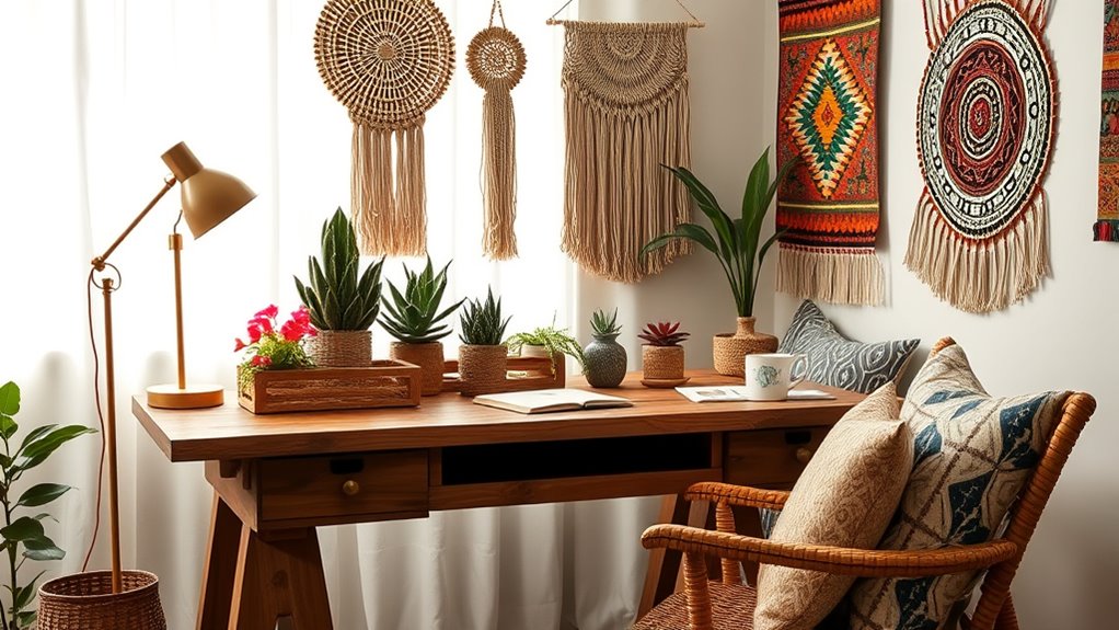 boho desk decor ideas