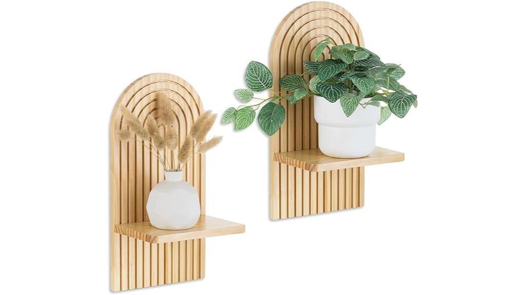 boho floating shelves