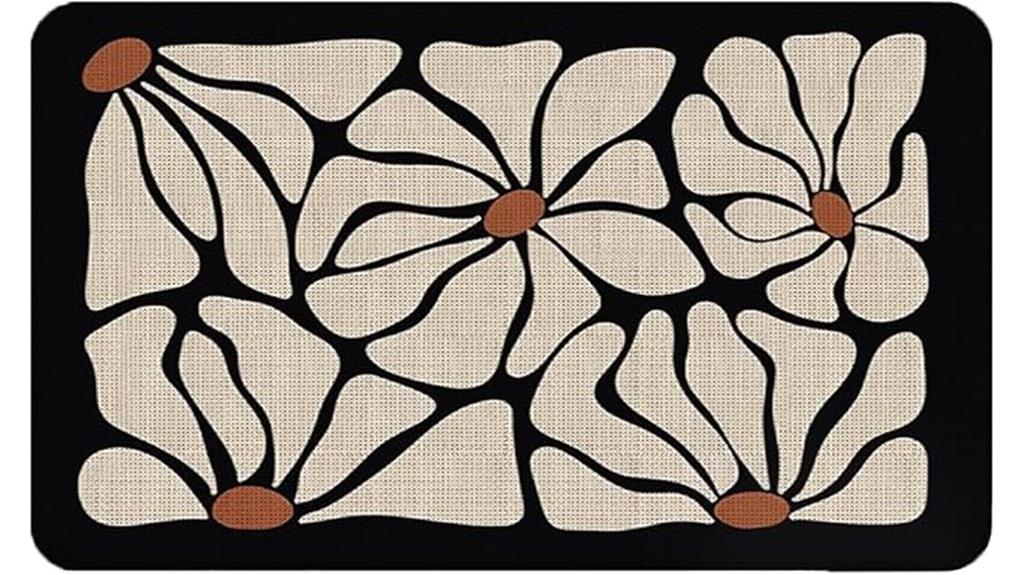 boho floral door mat