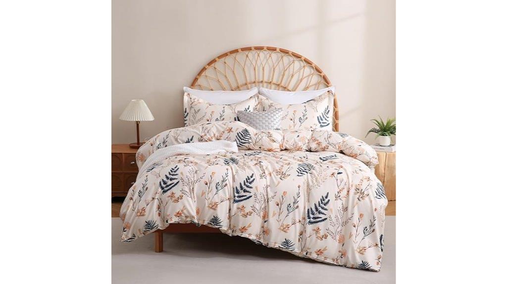 boho floral duvet set
