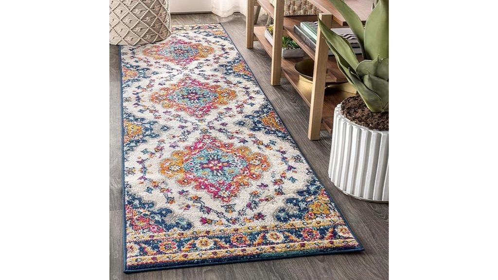 boho floral runner rug