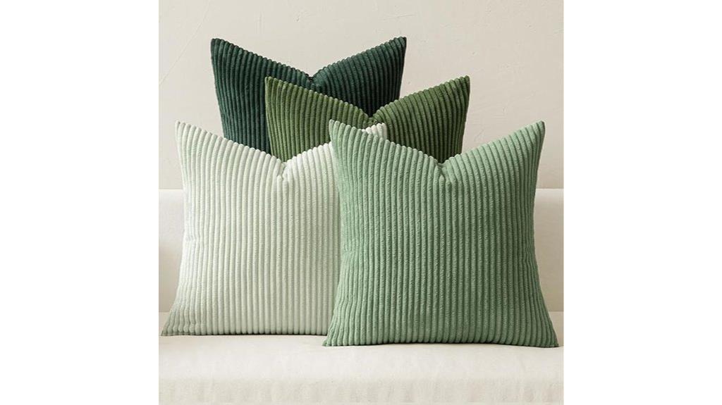 boho green pillow set