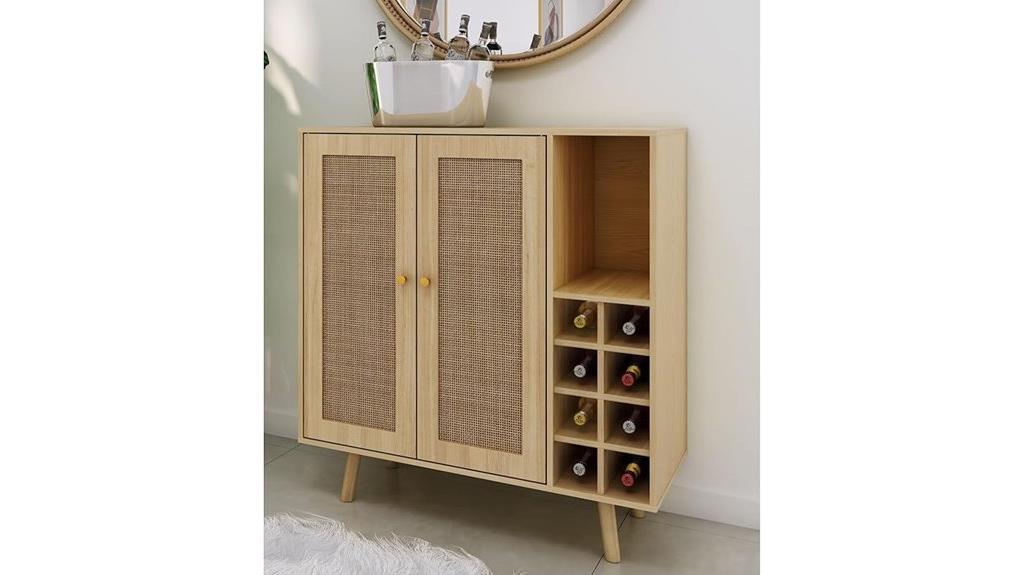 boho mid century bar cabinet