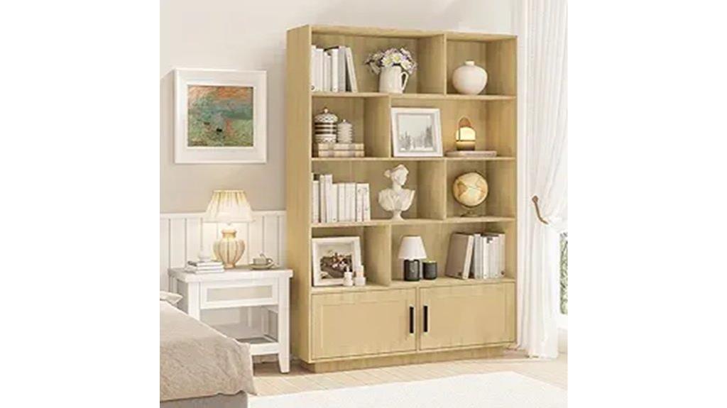 boho rattan bookshelf