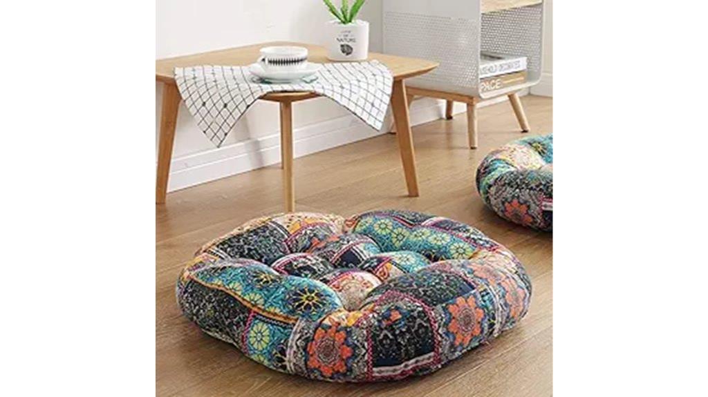 boho round floor cushion