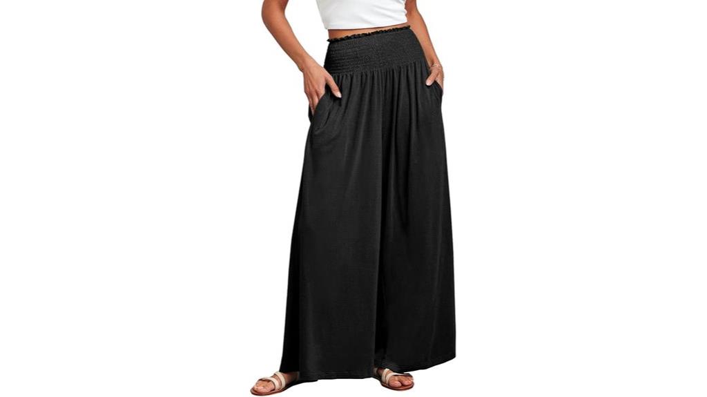 boho smocked wide leg