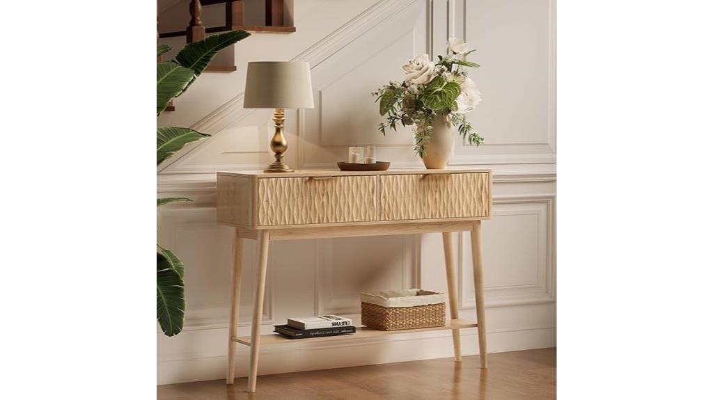boho solid wood console