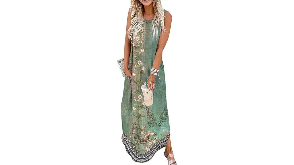 boho tropical maxi dress