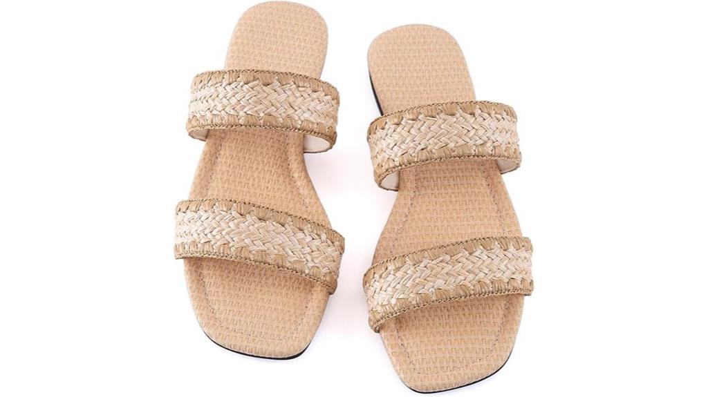 braided summer flat sandals