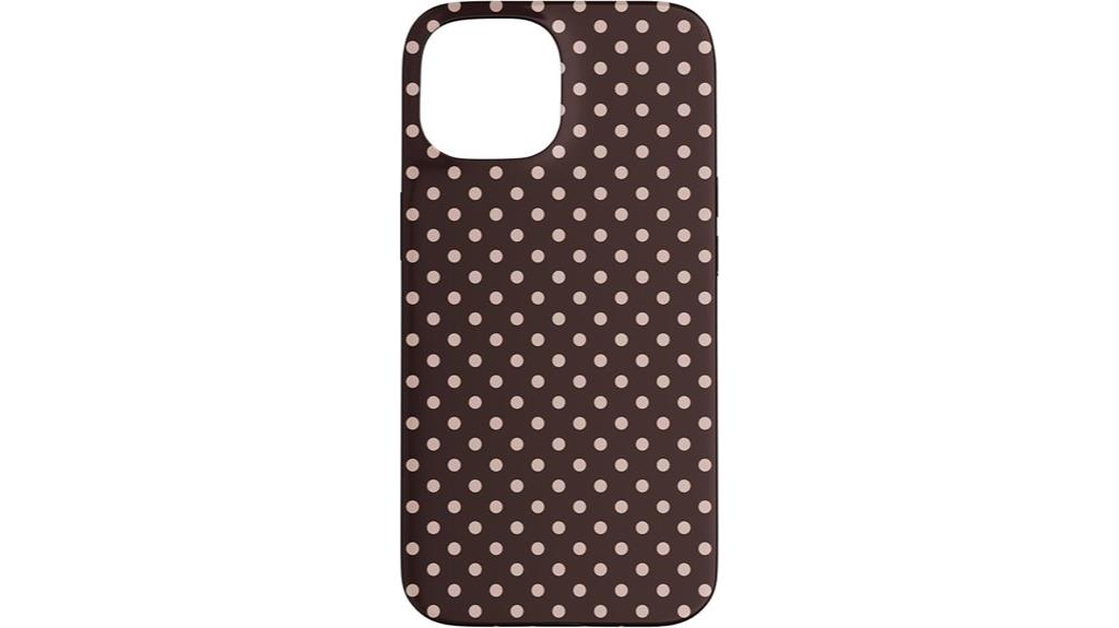 brown polka dot iphone 15