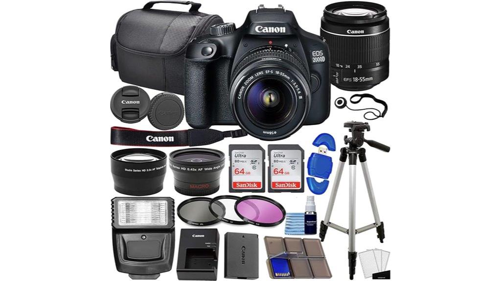 canon dslr with 3 lenses
