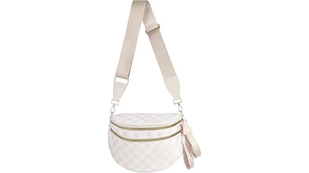 checkered crossbody bag