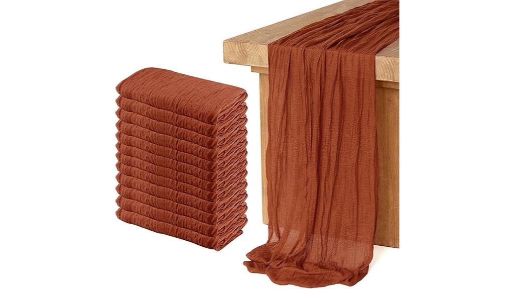 cheesecloth gauze wedding decor