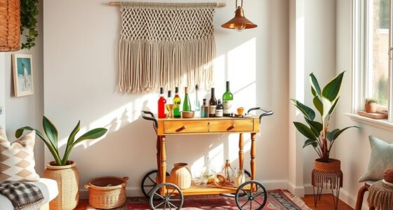 chic boho bar carts