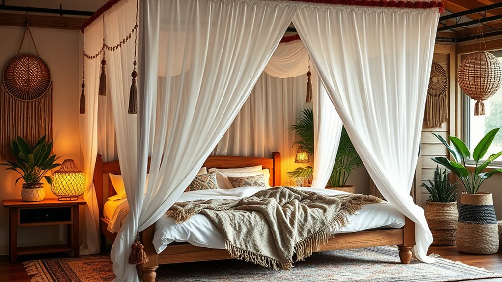 chic boho bed canopies