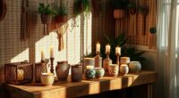 chic boho candle accents