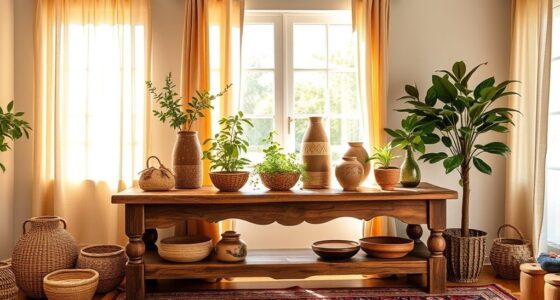 chic boho console tables