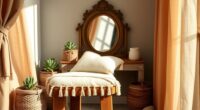 chic boho vanity stools