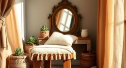 chic boho vanity stools