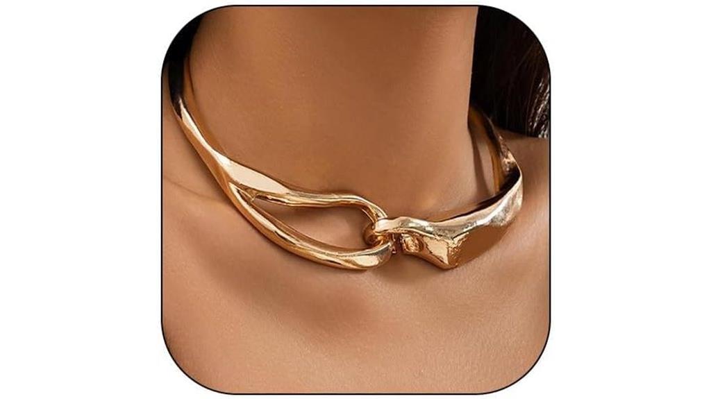 chunky gold necklace women