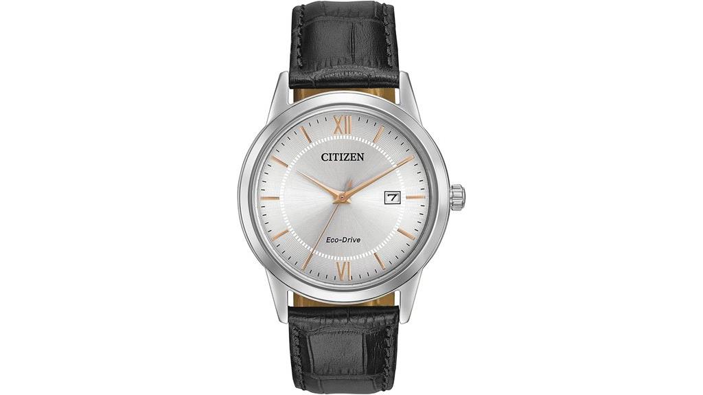 citizen men s leather watch