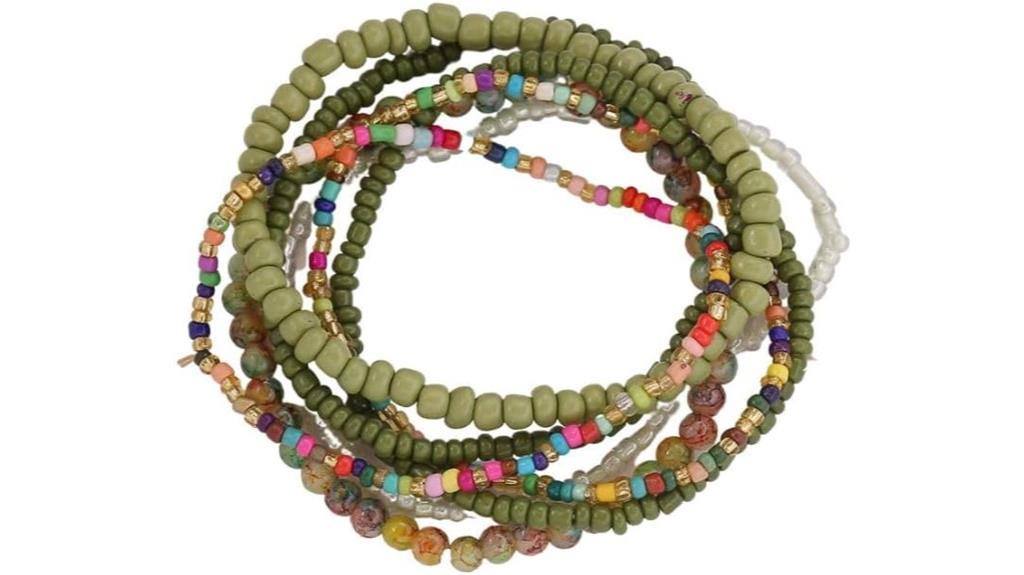 colorful handmade bead bracelets
