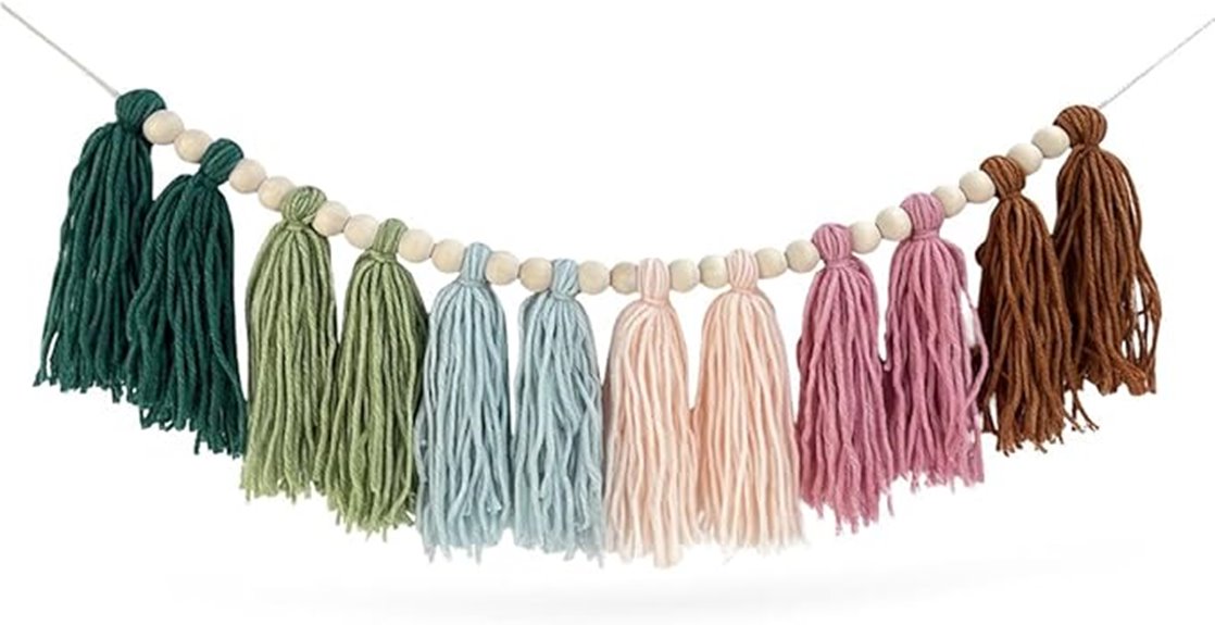 colorful tassel wall decor