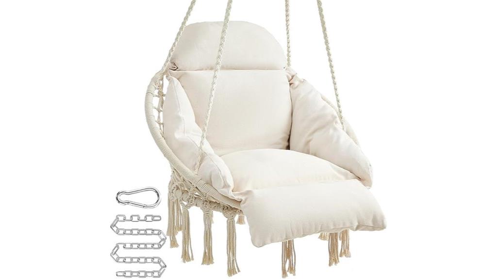 comfortable cushion hanging chair