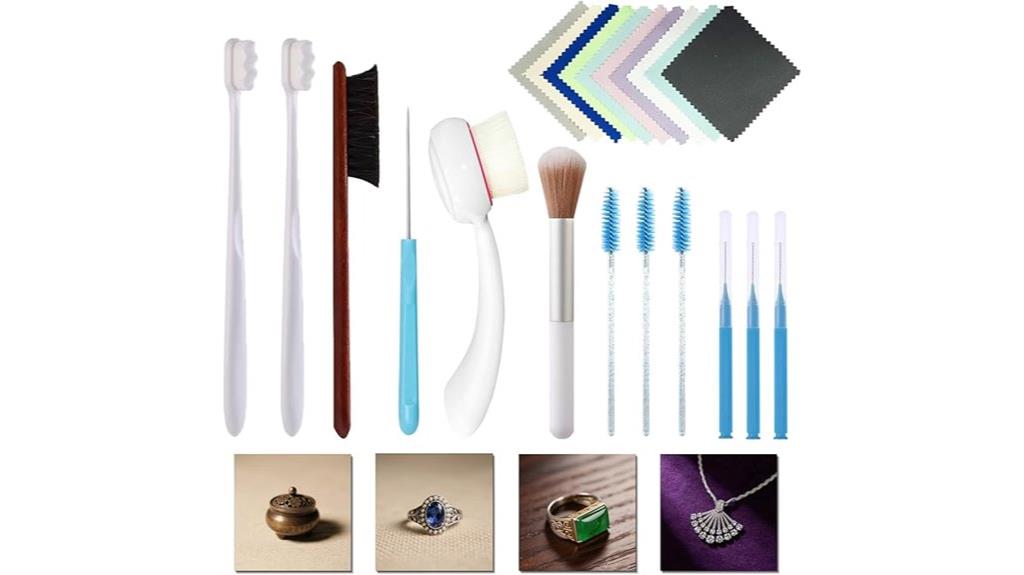 complete 22 piece jewelry cleaning kit