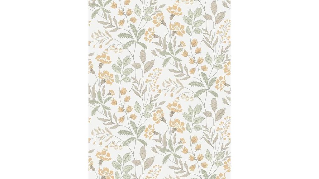 contemporary floral wallcovering