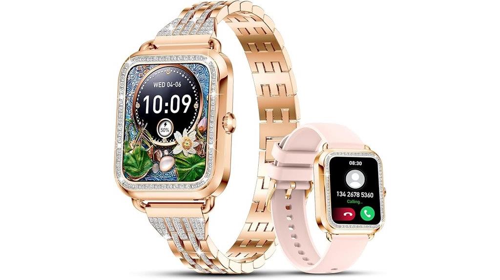 diamond embellished women s smartwatch