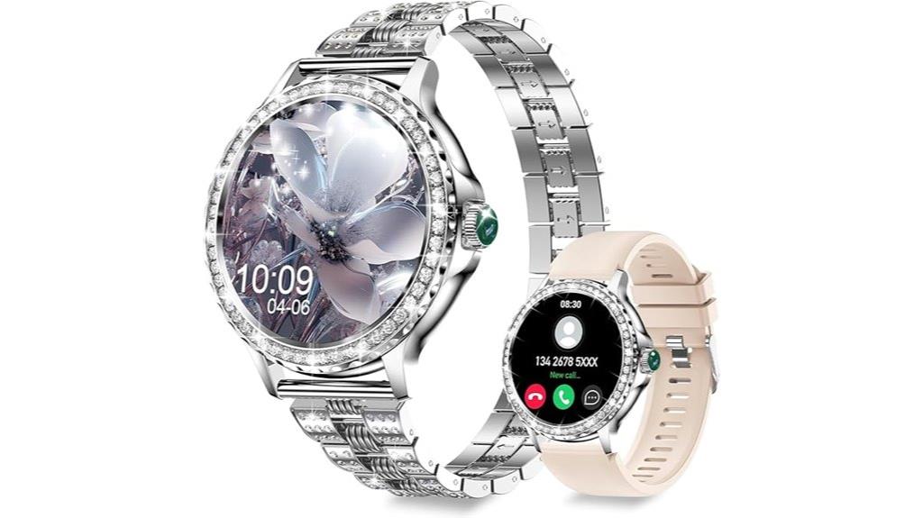 diamond studded women s smartwatch