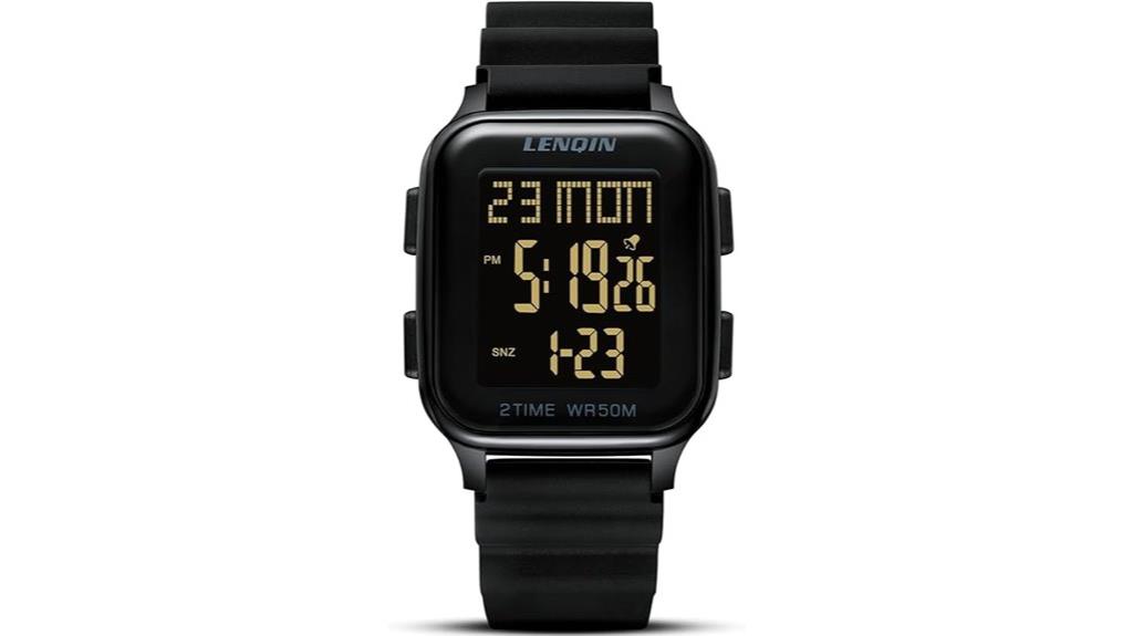 digital waterproof sports watch