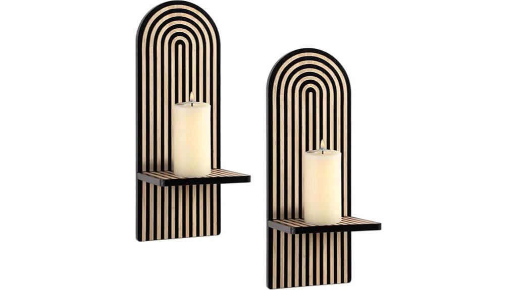 double pack wall candle holders