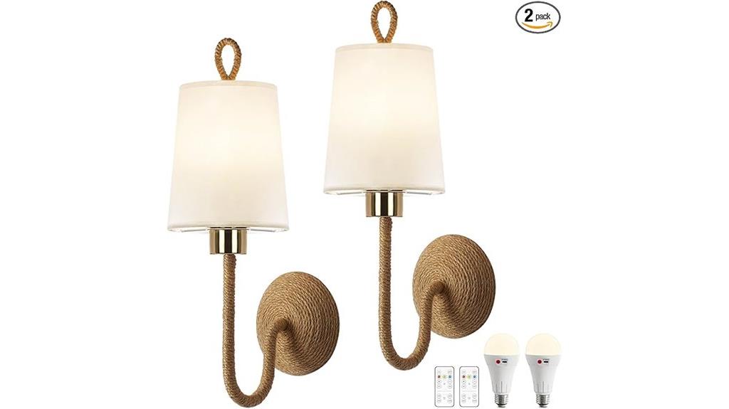 dual boho sconce lamps