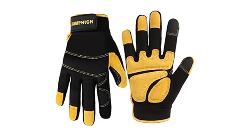 durable synthetic leather gloves