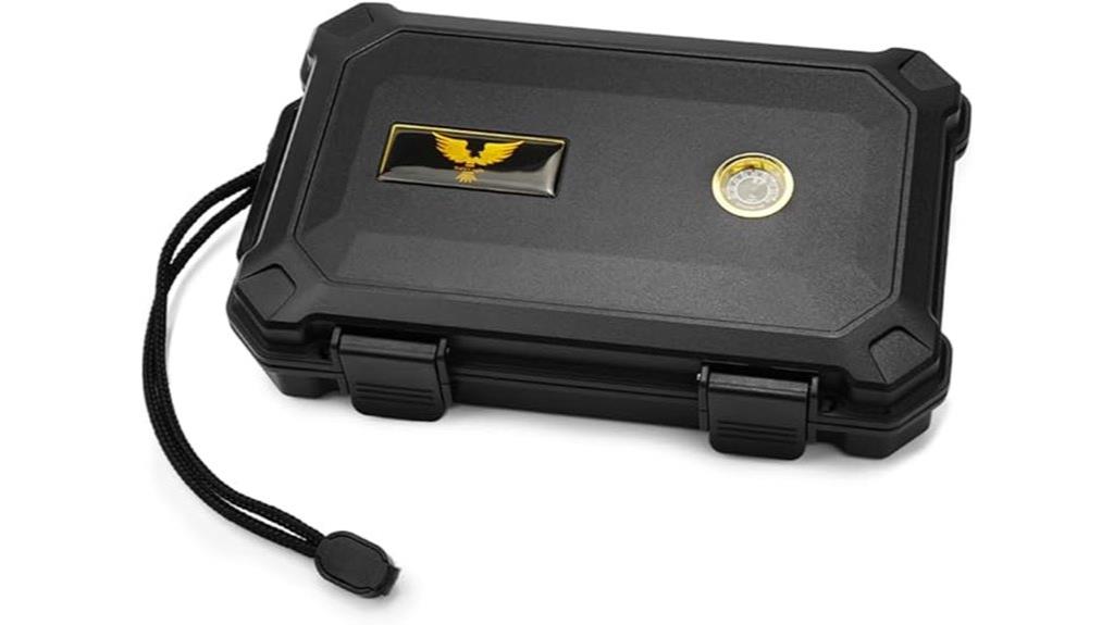 eagle themed travel cigar humidor