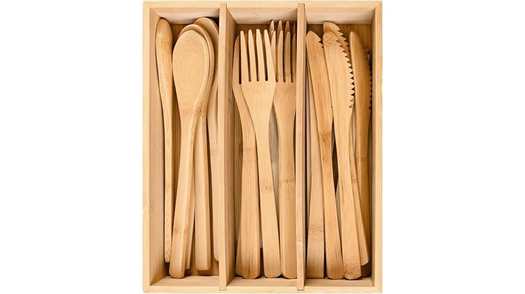 eco friendly bamboo cutlery kit