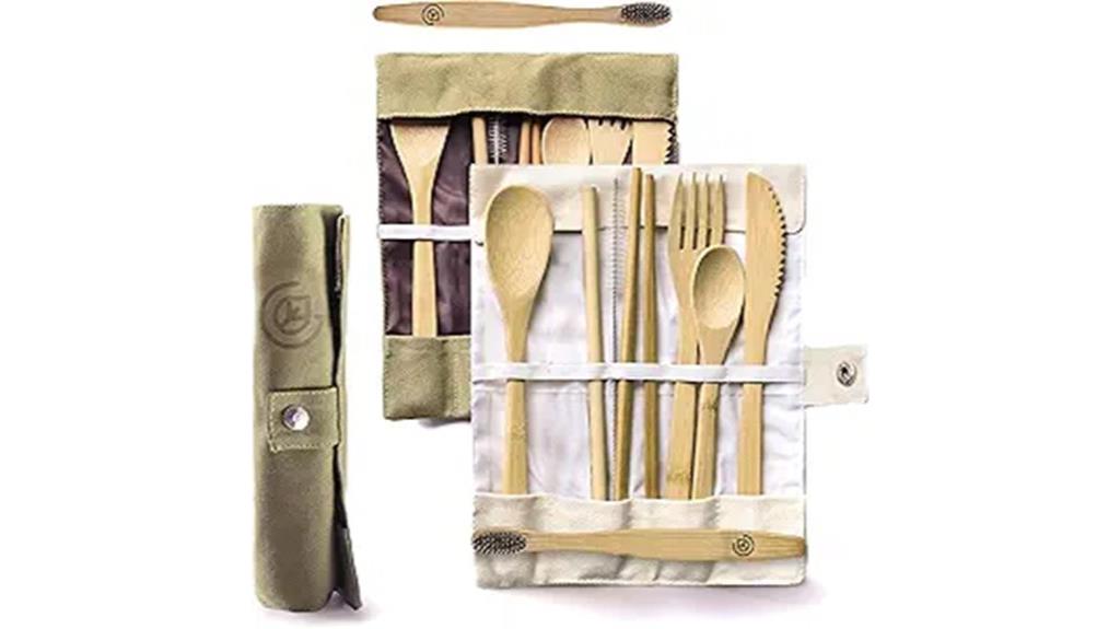 eco friendly bamboo utensil set