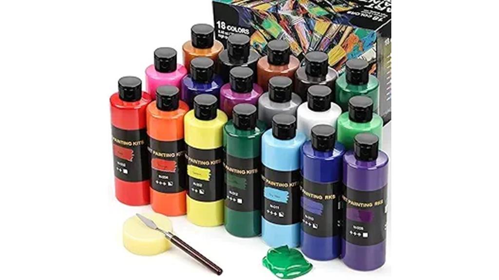 eight color acrylic paint set