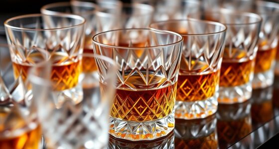 elegant crystal whiskey glasses