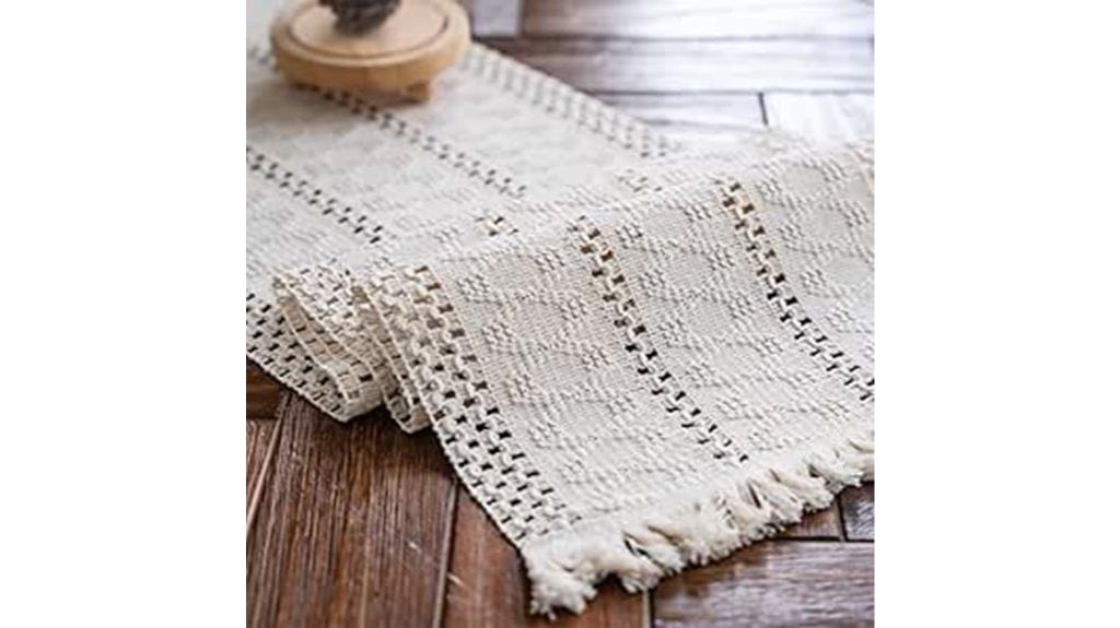 elegant macrame table runner