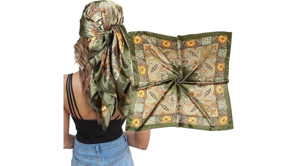 elegant satin hair wrap